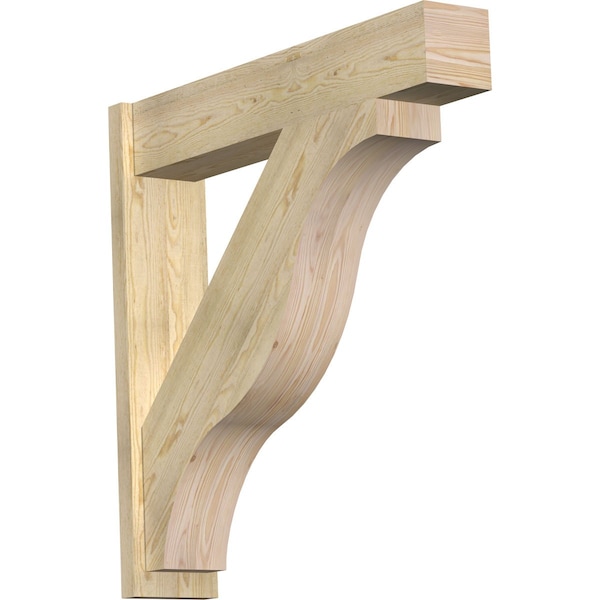 Ekena Millwork Funston Block Rough Sawn Outlooker, Douglas Fir, 8"W x 40"D x 40"H OUT08X40X40FST05RDF - main